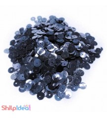 Sequins Round Flat 5mm - Black