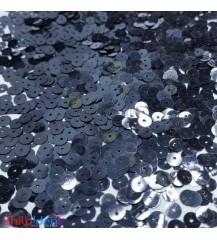 Sequins Round Flat 5mm - Black