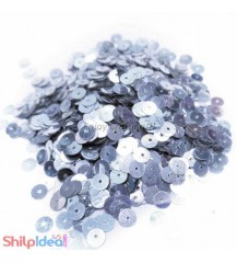 Sequins Round Flat 5mm - Silver