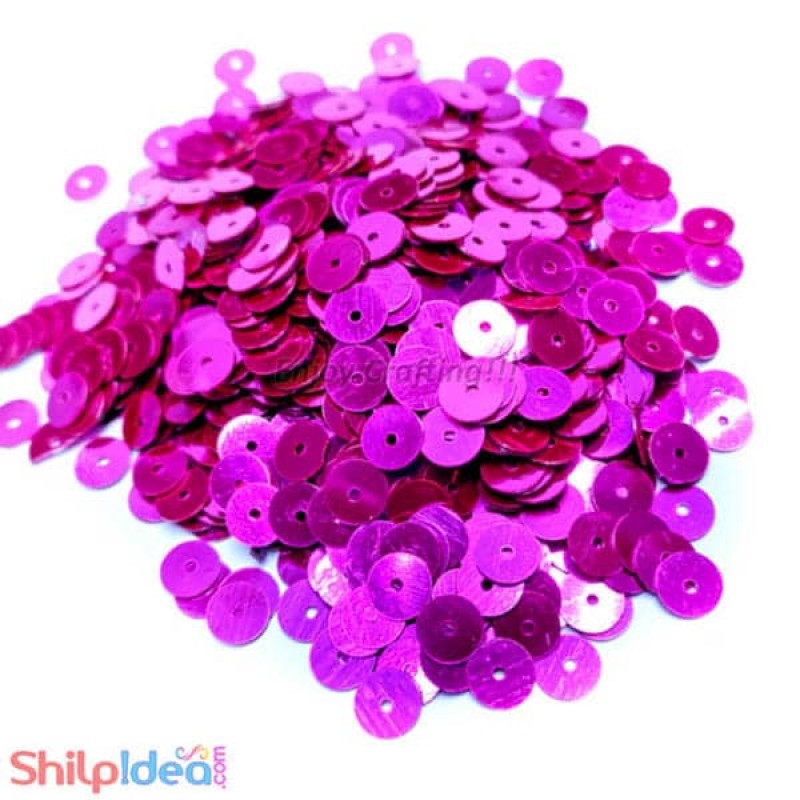 Sequins Round Flat 5mm - Pink