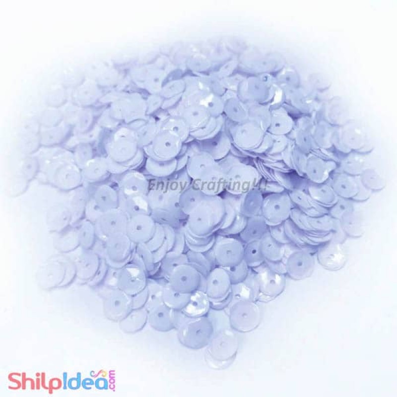 Sequins Round Cupped 5mm - White