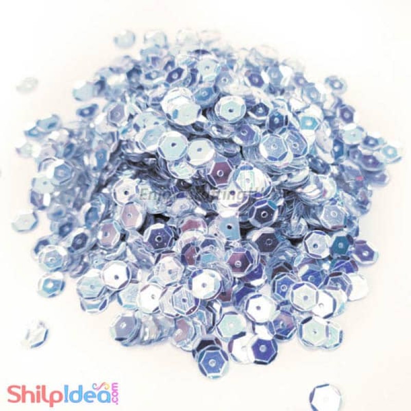 Sequins Round Cupped 5mm - Silver