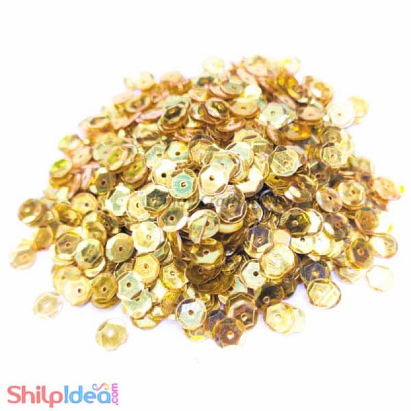 Sequins Round Cupped 5mm - Golden