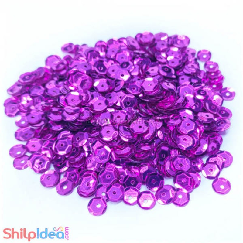 Sequins Round Cupped 5mm - Purple