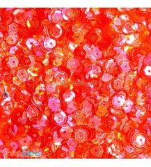 Sequins Round Cupped 5mm - Orange AB