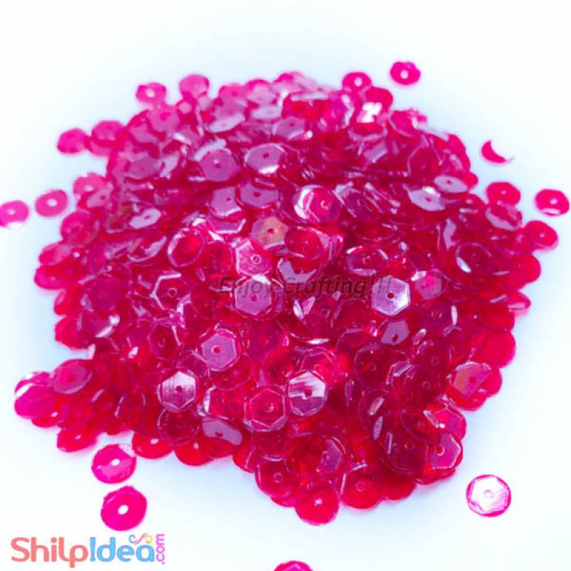 Sequins Round Cupped 5mm - Red AB