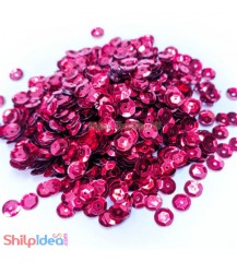 Sequins Round Cupped 5mm - Red
