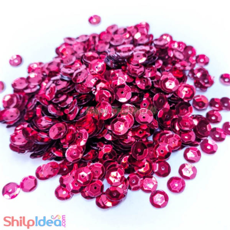 Sequins Round Cupped 5mm - Red