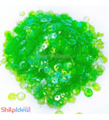 Sequins Round Cupped 5mm - Green AB