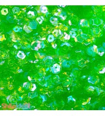 Sequins Round Cupped 5mm - Green AB